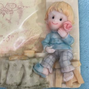 Photo Memories picture frame with boy & puppy